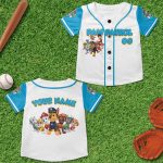 Custom Paw Patrol Kids Name Jersey Shirt, Youth, Adult 3D Disney Baseball Jersey Outfits Cute Gift For Fans Disney