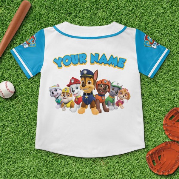 Custom Paw Patrol Kids Name Jersey Shirt, Youth, Adult 3D Disney Baseball Jersey Outfits Cute Gift For Fans Disney