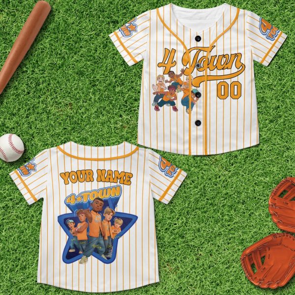 Custom Name Turning Red Pixar Jersey Shirt, Unisex Turning Red 4*Town Baseball Jersey, Baseball Jersey Shirt Baseball Jersey Collection Baseball Fans
