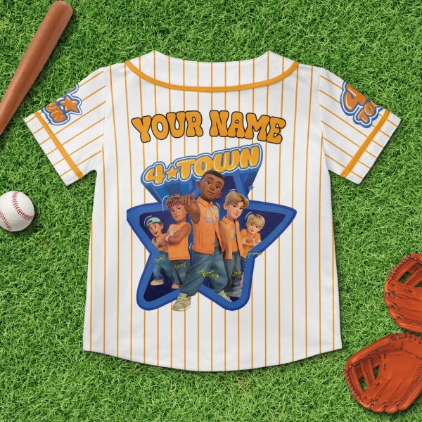 Custom Name Turning Red Pixar Jersey Shirt, Unisex Turning Red 4*Town Baseball Jersey, Baseball Jersey Shirt Baseball Jersey Collection Baseball Fans