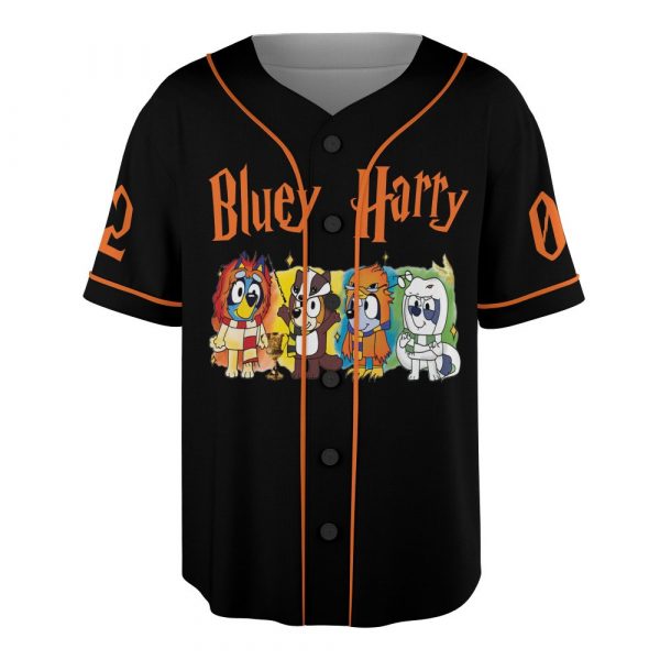 Custom Bluey Harry Potter Magical Squad Baseball Jersey, Bluey Baseball Jersey Shirt, Captain America Jersey Team Gift, Summer Trip Matching Group Shirt
