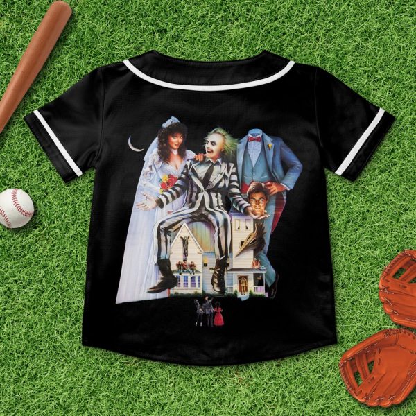 Beetlejuice Jersey Shirt, Custom Beetlejuice Baseball Shirt, Beetlejuice Baseball Jersey, Horror Jersey, Beetlejuice Gift