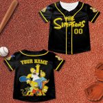 Custom The Simpsons Baseball Shirt, The Simpsons Shirt, The Simpsons Jersey Shirt, Bart Simpson Shirt, Comedy Cartoon Shirt, Marge Simp