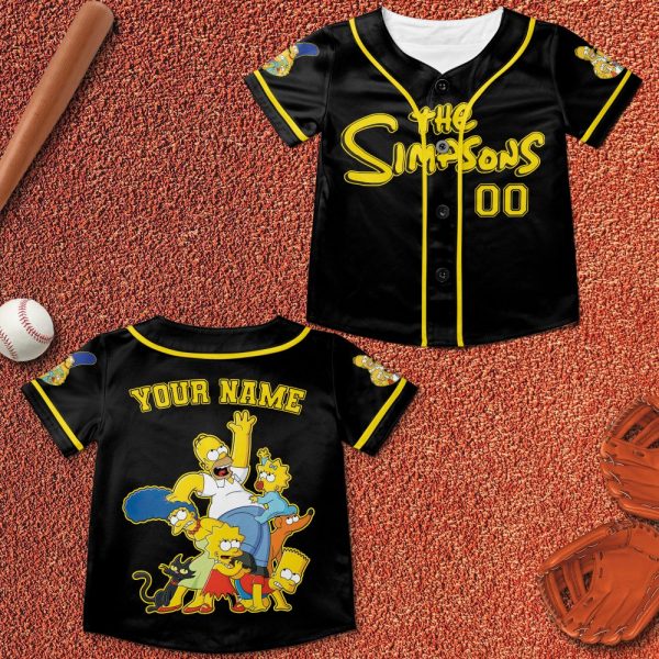 Custom The Simpsons Baseball Shirt, The Simpsons Shirt, The Simpsons Jersey Shirt, Bart Simpson Shirt, Comedy Cartoon Shirt, Marge Simp
