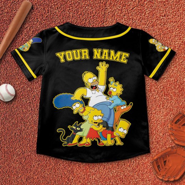 Custom The Simpsons Baseball Shirt, The Simpsons Shirt, The Simpsons Jersey Shirt, Bart Simpson Shirt, Comedy Cartoon Shirt, Marge Simp