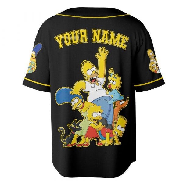 Custom The Simpsons Baseball Shirt, The Simpsons Shirt, The Simpsons Jersey Shirt, Bart Simpson Shirt, Comedy Cartoon Shirt, Marge Simp