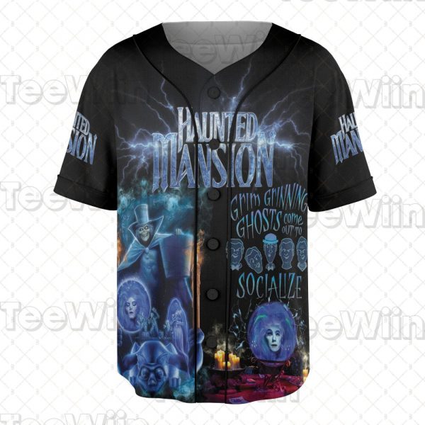 Custom Haunted Mansion Baseball Jersey, Haunted Mansion Baseball Shirt, Haunted Mansion Jersey Shirt, Horror Movie Shirt,Halloween Gift
