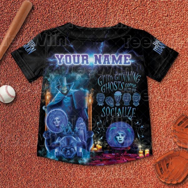Custom Haunted Mansion Baseball Jersey, Haunted Mansion Baseball Shirt, Haunted Mansion Jersey Shirt, Horror Movie Shirt,Halloween Gift