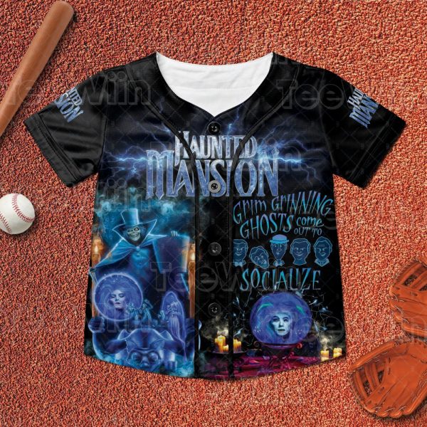 Custom Haunted Mansion Baseball Jersey, Haunted Mansion Baseball Shirt, Haunted Mansion Jersey Shirt, Horror Movie Shirt,Halloween Gift