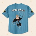 Personalize Incredible Go Ahead Blue Black, Adult Disney Baseball Jersey Sports Outfits Cute Gifts For Fans Disney