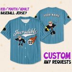Personalize Incredible Go Ahead Blue Black, Adult Disney Baseball Jersey Sports Outfits Cute Gifts For Fans Disney