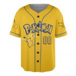 Pikachu Pokemon Cartoon Personalized Baseball Jersey