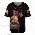 Custom Hocus Pocus Baseball Jersey, Sanderson Sisters Jersey Team, Horror Halloween Jersey Shirt, Hocus Pocus Horror Character Shirt