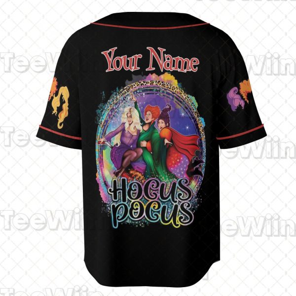 Custom Hocus Pocus Baseball Jersey, Sanderson Sisters Jersey Team, Horror Halloween Jersey Shirt, Hocus Pocus Horror Character Shirt