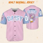 Personalize Custom D Daisy Duck 1934, Custom Name Disney Game Day Kid Adult Toddler Baseball Jersey Team, Disneyland Family Matching Outfits