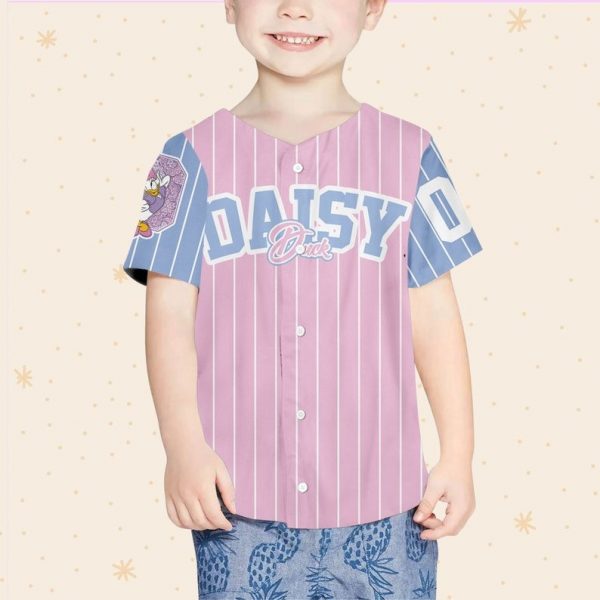 Personalize Custom D Daisy Duck 1934, Custom Name Disney Game Day Kid Adult Toddler Baseball Jersey Team, Disneyland Family Matching Outfits