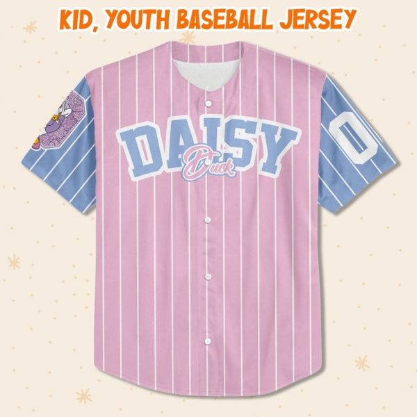 Personalize Custom D Daisy Duck 1934, Custom Name Disney Game Day Kid Adult Toddler Baseball Jersey Team, Disneyland Family Matching Outfits