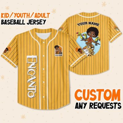 Personalize Antonio Smile Jersey Yellow White, The Magical Family Madrigal, Disneyland Jersey, Disney Birthday Jersey Gift For Fans