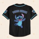 Personalize Disney Stitch Happy Striped Black, Custom Kid Youth Adult Disney Jersey, Disney Baseball Jersey, Stitch Birthday Gift Stitch Fan