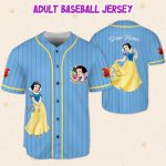 Personalize Princess Snow Blue White, Snow White And Seven Dwarfs Baseball Jersey Family, Disneyland Princess Birthday Gift Disney Girl Trip