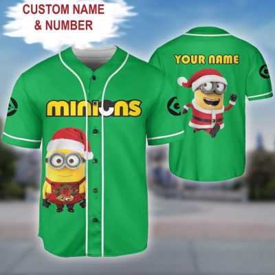 Personalized Minions Vintage Minions Christmas Baseball Jersey
