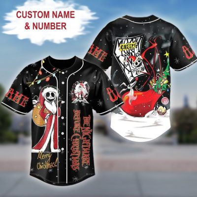 Christmas Jack Skellington Jersey, Horror Jersey, Nightmare Before Christmas Shirt