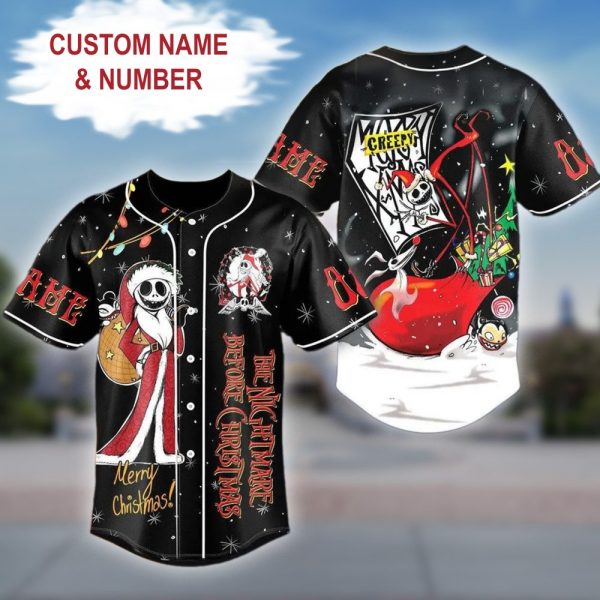 Christmas Jack Skellington Jersey, Horror Jersey, Nightmare Before Christmas Shirt
