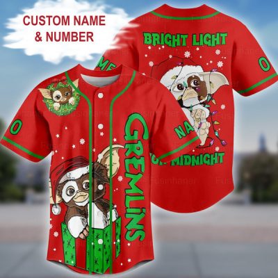 Christmas Gremlins Jersey, Gremlins Baseball Jersey