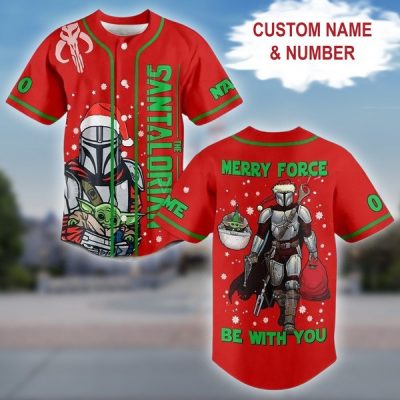 Personalized Star Wars Christmas Jersey, Darth Vader Christmas Baseball Shirt