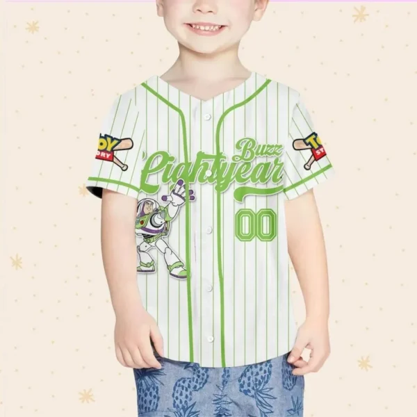 Custom Disney Toy Story Buzz Lightyear Baseball, Custom Kids, Youth, Adult Disney Baseball Jersey Outfits Cute Pixar Toy Story Gift For Fan