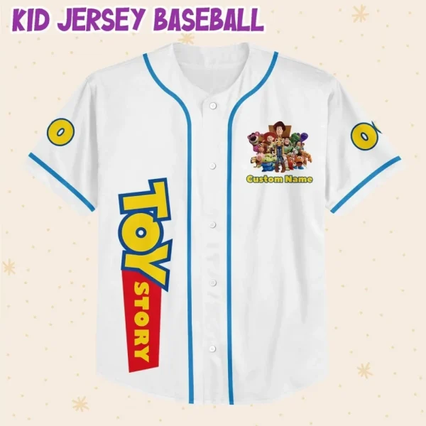 Personalize Toy Story Team Custom Kids, Youth, Adult Disney Baseball Jersey Sports Outfits Cute Gifts For Fans Disney