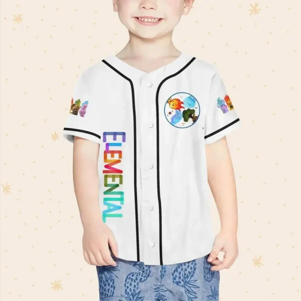 Personalize Disney Pixar Elenmental Mickey Head Jersey, Custom Disney Jersey, Pixar Elemental, Disney Family Shirt, Disneyworld Shirts