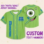 Jersey Mike Custom Kids, Youth, Adult Disney Baseball Jersey Sports Outfits Cute Gifts For Fans Disney