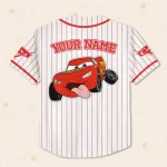 Custom Disney Cars Lightning Mcqueen Baseball, Custom Cars Baseball Jersey Team, Personalized Disney Baseball Team Outfit, Cars Land Tee