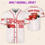 Custom Disney Cars Lightning Mcqueen Baseball, Custom Cars Baseball Jersey Team, Personalized Disney Baseball Team Outfit, Cars Land Tee