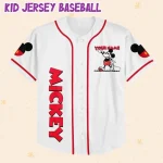 Personalize Jersey Mickey Lucky Custom Kids, Youth, Adult Disney Baseball Jersey Sports Outfits Cute Gifts For Fans Disney