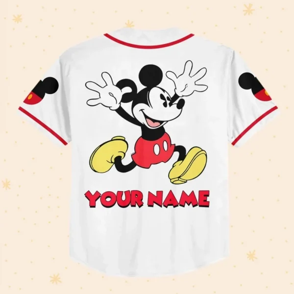 Personalize Jersey Mickey Lucky Custom Kids, Youth, Adult Disney Baseball Jersey Sports Outfits Cute Gifts For Fans Disney