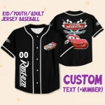 Personalize Light Mcqueen Speed Custom Kids, Youth, Adult 3D All Over Print Baseball Jersey Sports Outfits Cute Gifts For Fans Disney