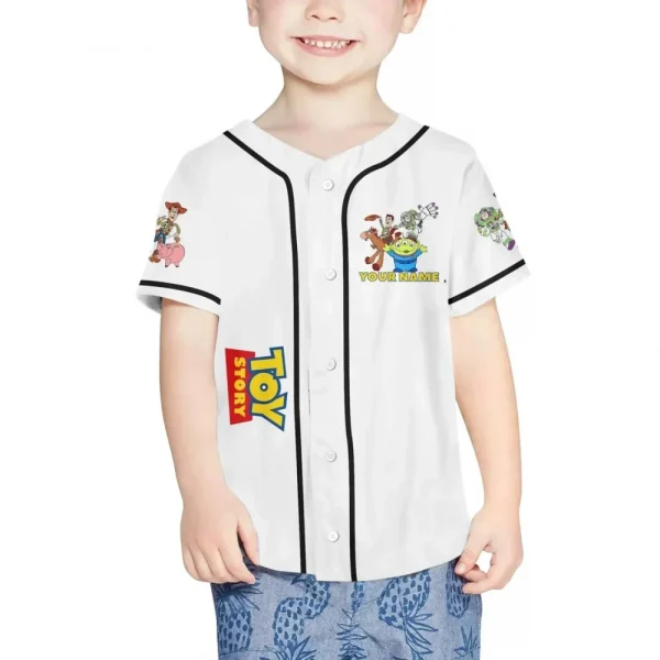 Personalize Toy Story Friends Custom Kids, Youth, Adult Disney Baseball Jersey Sports Outfits Cute Gifts For Fans Disney