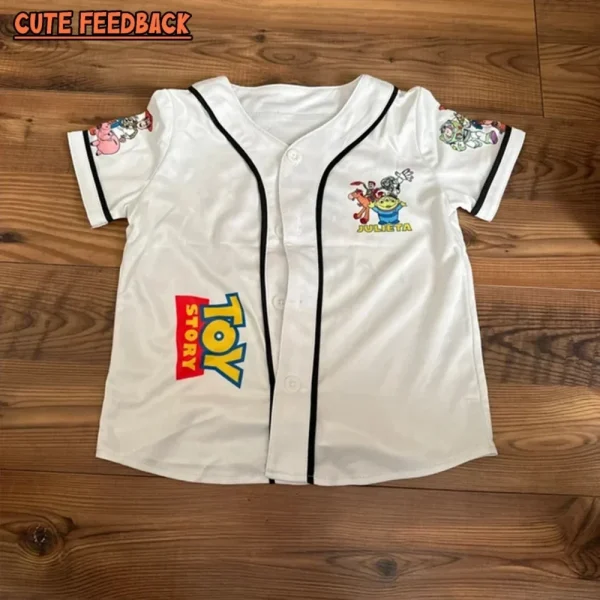 Personalize Toy Story Friends Custom Kids, Youth, Adult Disney Baseball Jersey Sports Outfits Cute Gifts For Fans Disney