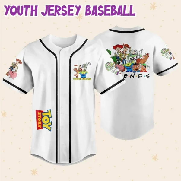 Personalize Toy Story Friends Custom Kids, Youth, Adult Disney Baseball Jersey Sports Outfits Cute Gifts For Fans Disney