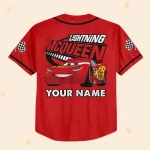 Personalize Lightning Mcqueen Speed Red Dark Custom Kids, Youth, Adult Disney Baseball Jersey Sports Cute Gifts For Fans Disney
