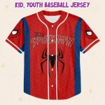 Personalize Disney Spider Man Blue And Red, Custom Kid Youth Adult Disney Jersey Spider Man Jersey, Baseball Jersey, Gift For Disney Fans