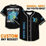 Personalize Monsters Inc Retro Monsters University Custom Kids, Youth, Adult Disney Baseball Jersey Sports Gifts For Fans Disney