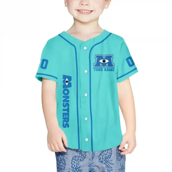 Jersey Sully Head Custom Kids, Youth, Adult Disney Baseball Jersey Sports Outfits Cute Gifts For Fans Disney