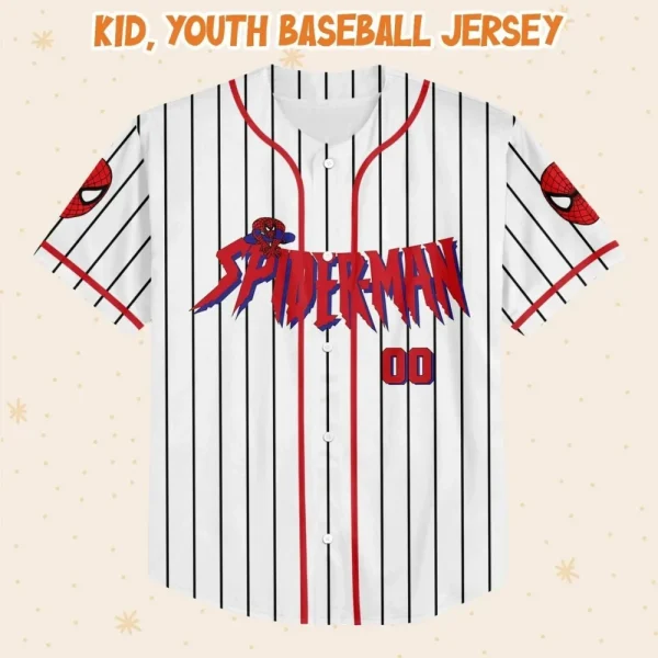 Personalize Spiderman Vintage Baseball, Custom Kid Youth Adult Disney Jersey Spider Man Jersey, Baseball Jersey, Gift For Disney Fans