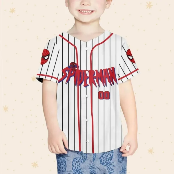 Personalize Spiderman Vintage Baseball, Custom Kid Youth Adult Disney Jersey Spider Man Jersey, Baseball Jersey, Gift For Disney Fans