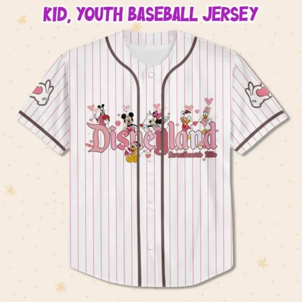 Personalize Disney Mickey Friends Disneyland Happy Valentine'S Day, Personalize Disney Custom Kid Youth Adult Disney Jersey Disney Valentine