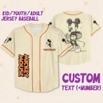 Personalize Mickey Classic Sketup Custom Kids, Youth, Adult Disney Baseball Jersey Sports Outfits Cute Gifts For Fans Disney