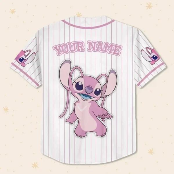 Custom Disney Lilo And Stitch Angel Baseball, Custom Kid Youth Adult Disney Jersey, Disney Baseball Jersey, Stitch Birthday Gift Stitch Fan
